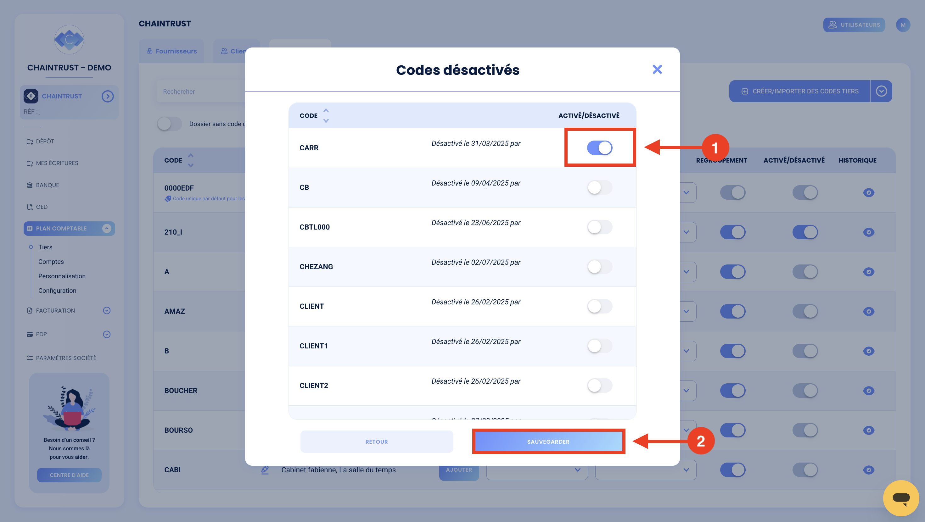 Retrouver ou réactiver-un-code-tiers-désactivé-chaintrust-04.png